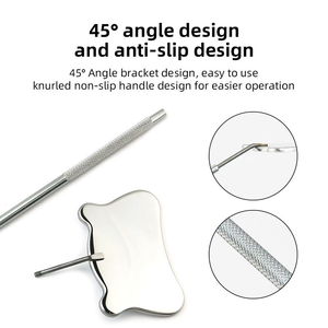 Fashionable Small Eyelash Packaging Mirror New Design with Colored Handle Stainless Steel Electroplating Lashes & <b>Tools</b> - Product Image 6