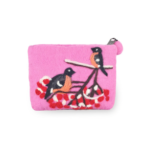 Bolso de fieltro de lana con diseño de pájaro cantando - Product Image 2