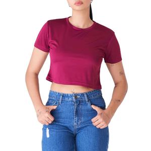 Affordable <b>Low</b> Price Women's Crop Top Tee Crew Neck Solid Color Casual Summer 100% Cotton Workout Regular Fit Cropped Shirts - Product Image 5