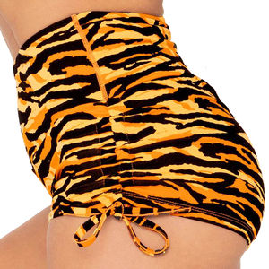 Shorts de Yoga de Cintura Alta para Mujer, Transpirables, Ajuste Regular, Tecnología de Absorción de Humedad, 100% Poliéster, Cintura Elástica para Fitness - Product Image 2