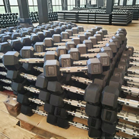 Haltères hexagonaux en fonte pour gymnastique à domicile pour les exercices de fitness corporel