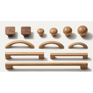 Tiradores de Madera Maciza Personalizados, Tiradores de Madera Premium para Puertas, Armarios y Guardarropas, Decoración Interior Moderna - Product Image 1
