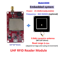 Módulo Lector RFID UHF Invelion R300 860-960MHz Largo Alcance 20m, Carcasa ABS, Antena SMA, USB TTL, para Raspberry Pi Arduino