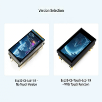 Placa de Desarrollo FYX Stock ESP32-C6 WiFi 6 con Pantalla Táctil LCD de 1.9 Pulgadas, RISC-V, Zigbee, Thread, 8MB Flash, Tipo C, Micro SD, IoT, Módulo HMI