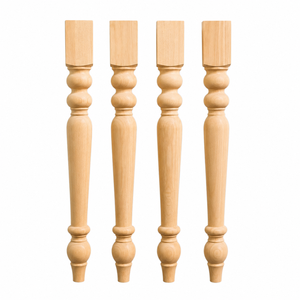 Modern Turned Rubber Wood <b>Table</b> <b>Legs</b> Custom Furniture Supports for Dining Room and Bedroom Use Solid Wood <b>Table</b> <b>Legs</b> - Product Image 1