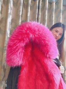 Manteau parka d'hiver vintage pour femme Nesta Sports, doublé de polaire épaisse, avec fausse fourrure de renard, motif écossais, écologique, long, à capuche drapée - Product Image 6