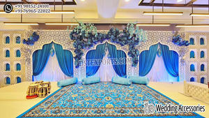 Outdoor Decorative Laser Panels For Haldi Mehendi Ceremony Mehndi Custom Photo Booth Backdrop for <b>Wedding</b> Events Backdrop Panels - Product Image 3