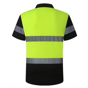เสื้อโปโลโพลีเอสเตอร์สะท้อนแสงแบบแห้งเร็ว ความปลอดภัยสูง มองเห็นได้ชัดเจน เหมาะสำหรับงานก่อสร้าง งานจราจร  แขนสั้น  แบบยูนิเซ็กซ์ - Product Image 2