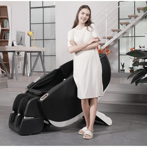 Poltrona Massaggiante Multifunzione a Gravità Zero con Motore 2D, Guida a Puleggia in Pelle Resistente Tipo SL, Design Salvaspazio con Binario Scorrevole - Product Image 1