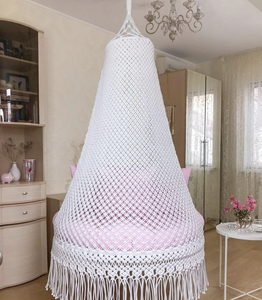 Extra Large Macrame Hanging Chair Cotton Rope <b>Hammock</b> Swing Seat - Product Image 3