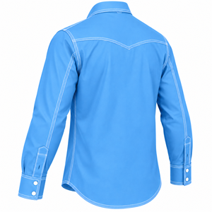 High Quality Men FR <b>Shirt</b> Fire Resistant Welding Workwear Protective Snap Button <b>Shirt</b> Solid Color Custom Industrial FR <b>Shirt</b> - Product Image 4