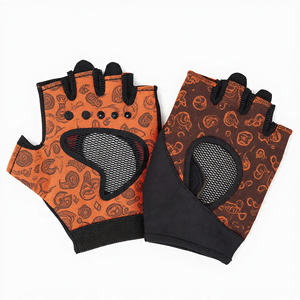 Gants de musculation imprimés en néoprène respirants antidérapants à demi-doigts par sublimation pour haltérophilie - Product Image 3