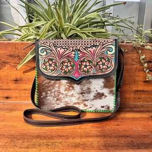 Bolso de cuero tallado a mano de alta calidad, bandolera de cuero de vaca, bolso gitano bohemio hecho a mano, bolsos multiusos con estilo occidental - Product Image 3