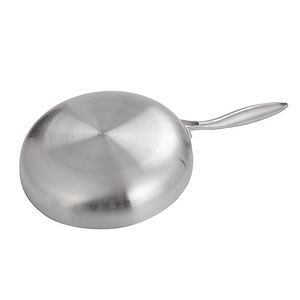 304 Stainless Steel Three-Layer Fry <b>Pan</b> Non-Coated Flat Wok for <b>Induction</b> & Gas Stove Household Steak Frying <b>Pan</b> - Product Image 6