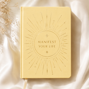 LABON Set de journaux pour le beurre mou Manifeste votre vie Feuille d'or Celestial Starburst Law of Attraction Planner Sourcing Gift Notebook - Product Image 1