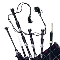 Traditional Scottish Highland Bagpipes Musical Instrument With Durable Synthetic Bag And Rosewood Chanter For Professional