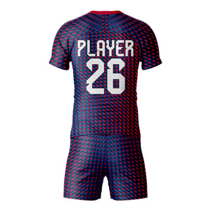 ชุดยูนิฟอร์มฟุตบอลแบบซับลิเมชั่นพร้อมโลโก้สั่งทำ เสื้อฟุตบอลและกางเกงขาสั้นแห้งเร็ว ชุดทีมสำหรับฝึกซ้อม ผู้ผลิต - Product Image 5
