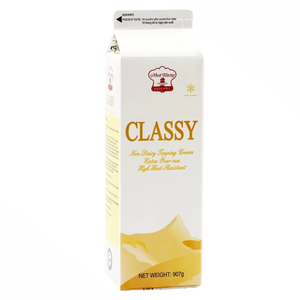 Fournisseur en gros, livraison rapide, service OEM/ODM, crème non laitière HALAL, crème de pâtisserie Classy Whip, crème non laitière pour desserts 907G - Product Image 1