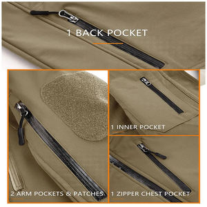 Ropa de Caza Resistente al Viento para Clima Frío, Chaqueta Táctica y Pantalones con Etiqueta Personalizada, Chaqueta de Exterior de Secado Rápido, Resistente al Agua y Suave - Product Image 5