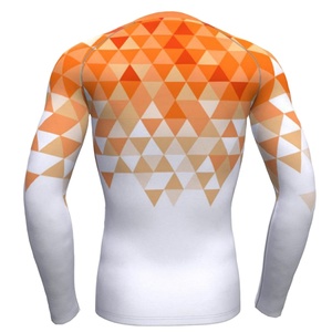 Long Sleeve Custom Sublimation Rash Guard <b>Men</b> BJJ MMA <b>Compression</b> <b>Shirt</b> Quick Dry Breathable Gym Training Fightwear - Product Image 3