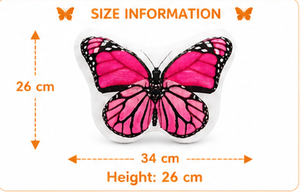 Almohada de Peluche Suave con Diseño de Mariposa, Material Velboa, Relleno de Algodón PP, 31-50cm, Unisex, Regalo de Acción de Gracias, Personalizable OEM - Product Image 2