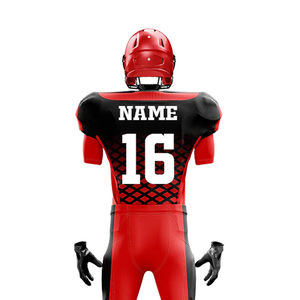 Uniforme de football américain sur mesure taille XL, respirant, léger, confortable, manches courtes, grande taille, impression sérigraphique - Product Image 6