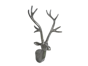 Décoration murale décorative en aluminium, tête de cerf gazelle, figurine, statue, décoration murale animale moderne, art mural métallique, artisanal, pour la maison - Product Image 2