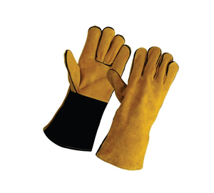 Gant de soudage TIG/MIG anti-chaleur extrême, résistant au feu, en Kevlar, cuir de chèvre, de mouton, de vache, cuir pleine fleur, manchette en cuir croûte, taille XL - Product Image 3