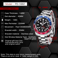 Montres pour homme Pagani Design 1662 originales, bracelet Jubilee, montre automatique pour homme, GMT, marque de luxe, montres mécaniques pour homme