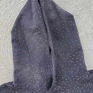 Sweat à capuche de haute qualité personnalisé, surdimensionné, 400 g/m², en molleton français, avec broderie appliquée, effet vieilli, strass, pour homme - Product Image 3