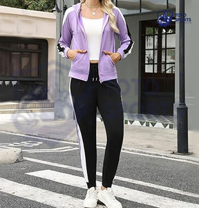 ชุดวอร์มวิ่งผู้หญิง ดีไซน์ใหม่สุดฮิต น้ำหนักเบา ระบายอากาศได้ดี สวมใส่สบาย พร้อมซิป  รับออกแบบโลโก้ตามสั่ง ลดราคาพิเศษ - Product Image 2