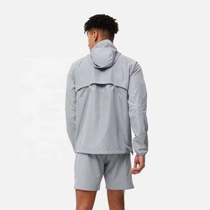Plus Size Lightweight Canvas Windbreaker <b>Set</b>-Custom Manufacturer Two Piece Tracksuit with Embroidery - Product Image 3