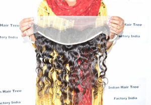Extensiones de Cabello Humano Ondulado Profundo 13*4 con Cutícula Alineada, Doble Trama, Sin Procesar, del Fabricante Indian Frontal - Product Image 6