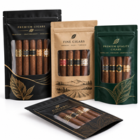 Sacs refermables personnalisés en gros pour cigares, pochettes à fermeture éclair, sacs écologiques pour tabac