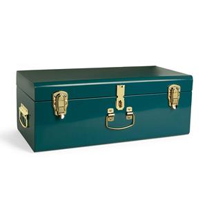 KS International Green Powder Coated Eco-Friendly Iron Storage Trunk 1-3L Capacity 1.0mm Modern Luxury Design <b>Rectangle</b> Shape - Product Image 1
