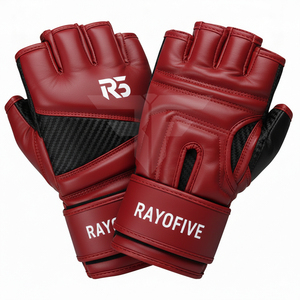Guantes de entrenamiento personalizados de cuero PU con logo personalizado para MMA y gimnasio, guantes de boxeo para entrenamiento profesional. - Product Image 4