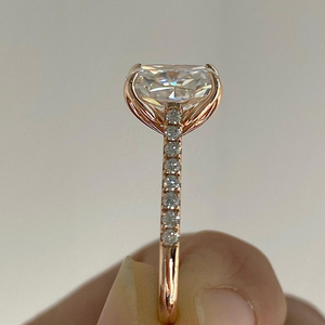 Luxury Fine VVS Moissanite Diamond Engagement <b>Ring</b> Premium Bridal Jewelry for Wedding Promise Anniversary and Elegant Style - Product Image 3