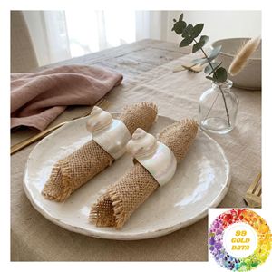 Anneau de serviette en nacre fait main, décoration de table côtière pour mariage, dîner, restaurant et repas à domicile - Product Image 3