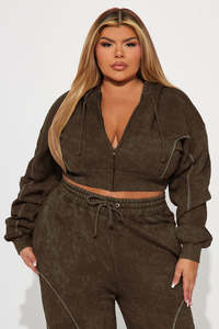 Sudadera Corta con Cremallera para Mujer al por Mayor, Estilo Vintage Lavado, Chaqueta Streetwear, Ropa Personalizada, Proveedor OEM ODM, Mercado de EE. UU. - Product Image 2