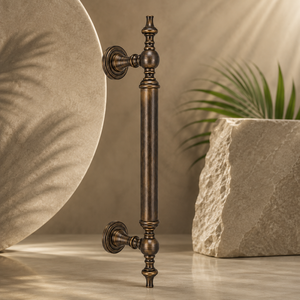Manija de puerta principal en bronce mate para puertas de entrada, interiores residenciales y aplicaciones de herrajes arquitectónicos modernos - Product Image 4
