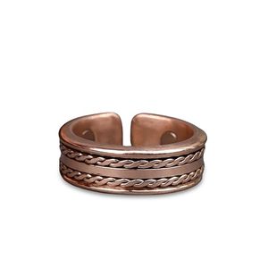 Premium Magnetic Copper Ring – Adjustable Therapeutic <b>Accessory</b> for Joint Comfort Decorative <b>Braided</b> Design Wellness Jewelry - Product Image 1