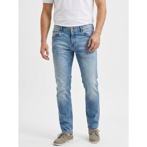 Jeans da Uomo Slim Fit a Vita Media in Denim di Cotone Traspirante, Collezione Casual Prodotta in Bangladesh - Product Image 4