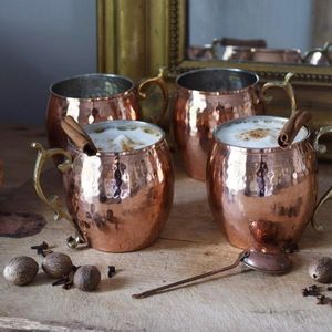 Copper mule mug set orchard pathway drink <b>cups</b> <b>reusable</b> handmade beverage mugs premium durable collection - Product Image 6