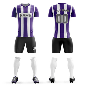 Conjunto de Camiseta de Fútbol Personalizada MindShare Unisex, Manga Corta, Verde y Amarillo a Rayas, Transpirable, Absorbe la Humedad, Anti-UV - Product Image 5