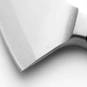 Couteau de chef chinois de 7 pouces, couteau à légumes, lame large argentée, manche noir à trois rivets pour trancher, hacher et préparer les aliments en cuisine - Product Image 6