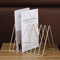 Étagères de livres en fer triangulaire, 2 pièces, support de rangement de bureau, pour magazines, classeur, bibliothèque en fer avec porte-magazines à haute attraction