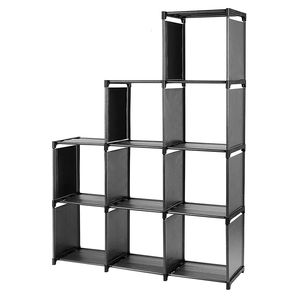 Organizzatore a 9 Cubi in Tessuto Non Tessuto, Armadio e Libreria per Soggiorno, Camera da Letto, Ufficio, Design Elegante a Scaffale Cubico - Product Image 2