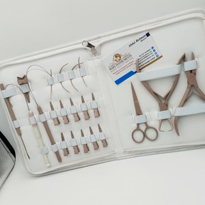 Kit Profesional de Pinzas para Extensiones de Cabello de 2 Orificios, Tijeras de Acero Inoxidable con Lazo, Herramientas Multifuncionales para el Cabello - Product Image 3