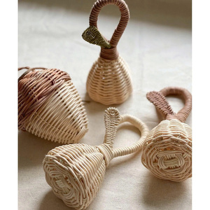 เครื่องประดับกระดิ่งหวายถักสำหรับตกแต่งภายในบ้าน งานฝีมือจากเส้นใยธรรมชาติ ตกแต่งต้นคริสต์มาส - Product Image 3