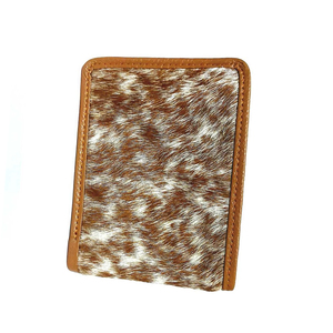 Portefeuille en cuir de vachette véritable pour homme, fait main, fin, à double pli, qualité supérieure, cuir naturel - Product Image 1